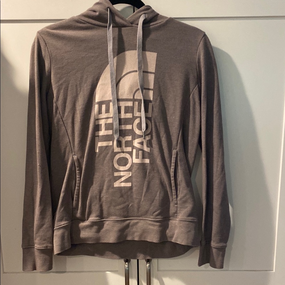 The North Face Taupe Hoodie with Logo